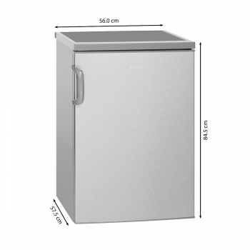 Bomann VS 2195.1 Tisch-Kühlschrank Edelstahl-Optik